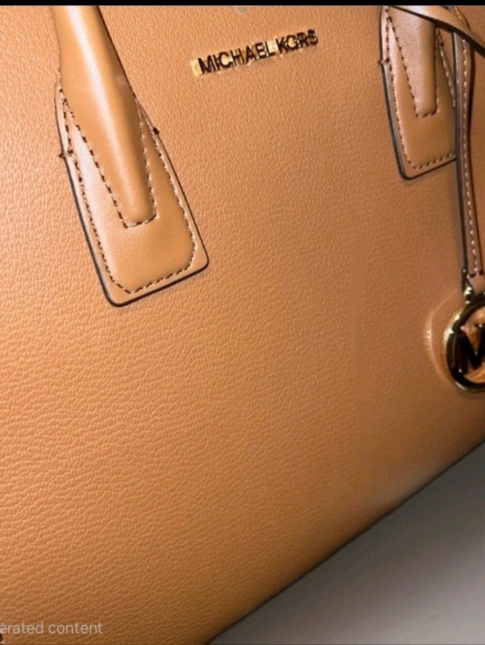 Michael Kors Tan Leather Satchel Handbag - Picture 2 of 6